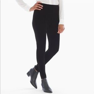 Soma Smoothing Velvet Black Leggings, Large